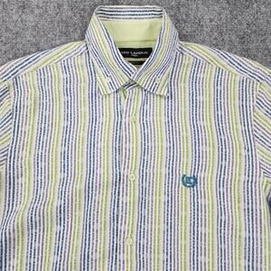 Ted Lapidus Shirt Mens Medium Slim Fit Striped Long Sleeve Casual Button Down